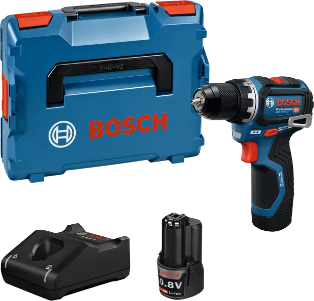 Bosch GSR 10.8V-32 무선 드릴 세트 (배터리 포함).
