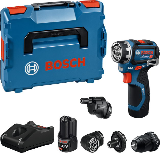 Bosch GSR 10.8V-32 FC 무선 드릴 세트.