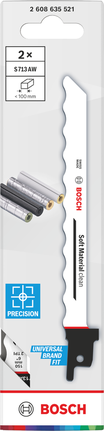 Bosch S713AW 연질 소재 세척용 HCS 블레이드 2개입.