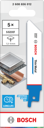 Bosch S522EF 얇은 금속 절단용 블레이드 팩.