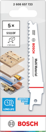 Bosch S511DF 다용도 톱날 세트는 다양한 재질에 사용할 수 있습니다.