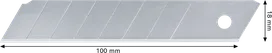 Bosch 스냅오프 나이프 블레이드 100mm, SK5 스틸 재질.