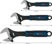 Bosch 조절식 렌치 세트 150, 200, 250mm 3개입.