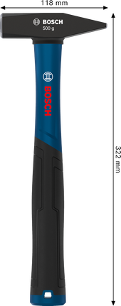 Bosch 엔지니어 해머 500g, 탄소강 헤드.