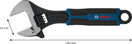 Bosch 150mm 조절식 렌치 (개구부 24mm).