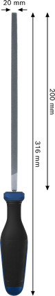 인체공학적 손잡이가 있는 Bosch 200mm 사각 줄.