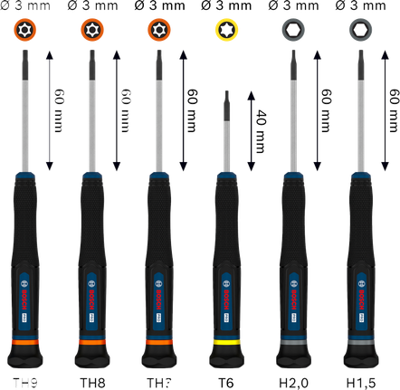 Bosch PRO 정밀 스크루드라이버 세트 TX/TH/H, 6개입
