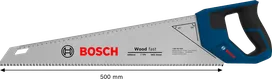 빠른 목재 절단을 위한 Bosch 500mm 7TPI 수동톱.