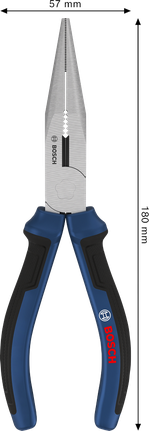 Bosch 180mm 롱노즈 플라이어, 다중 구성 요소 손잡이.
