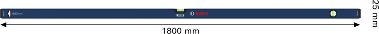 정밀한 수평 조정을 위한 Bosch 수평계 180cm.