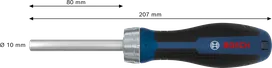 Bosch 비트 라쳇 스크루드라이버 (80mm 샤프트).