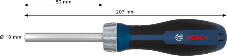 Bosch 비트 라쳇 스크루드라이버 (80mm 샤프트).