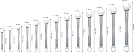 Bosch 복합 렌치 세트 6-19mm, 12개 구성, 토크 +50%.