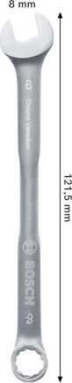Bosch 8mm 복합 렌치 (크롬 바나듐 재질).