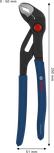 Bosch 워터펌프 플라이어 250mm, 미끄럼 방지 손잡이 포함.