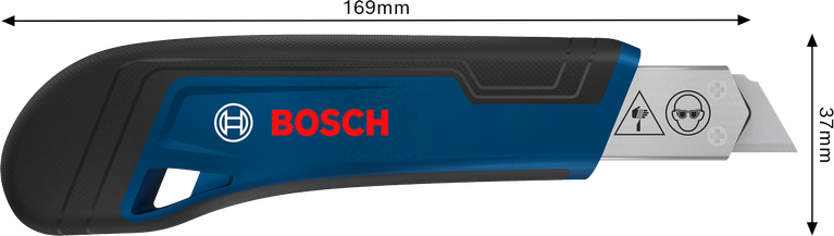 Bosch 스냅오프 나이프, 18mm, SK5 강철 블레이드.