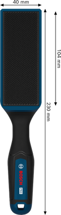 인체공학적 손잡이가 있는 Bosch 프로 파일 브러시 230mm.