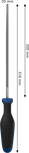 인체공학적 손잡이가 있는 Bosch 200mm 반원형 줄.
