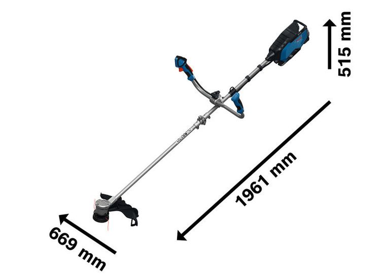Bosch GRT18V-40BH 잔디깎이의 크기입니다.