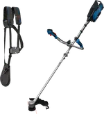 어깨끈이 포함된 Bosch GRT18V-40BH 예초기.