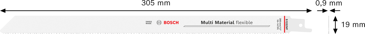 Bosch S 1222 VF 왕복톱날, 바이메탈 재질.