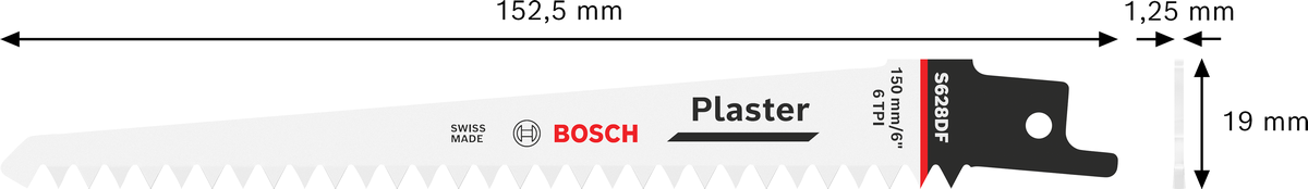 Bosch S 628 DF 석고용 왕복톱날.
