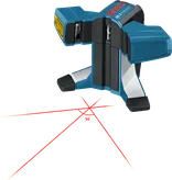 타일 레이저가 빨간색 선을 방출합니다.