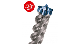 보쉬 프로페셔널 드릴 비트, 카바이드 헤드, 회색과 파란색, 정면 보기.